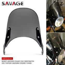 Windshield Windscreen For SUZUKI SV650 GS500E GSF 600 1250 BANDIT GSX 1400 750 lnazuma Motorcycle Headlight Fairing Wind Shield