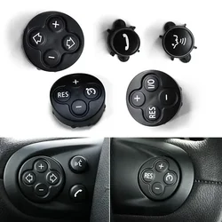 Cubierta de botón de volumen de volante multifunción para coche, embellecedor de interruptor de Control de crucero para BMW MINI Cooper R55 R56 R57 R58 R59 R60 R61