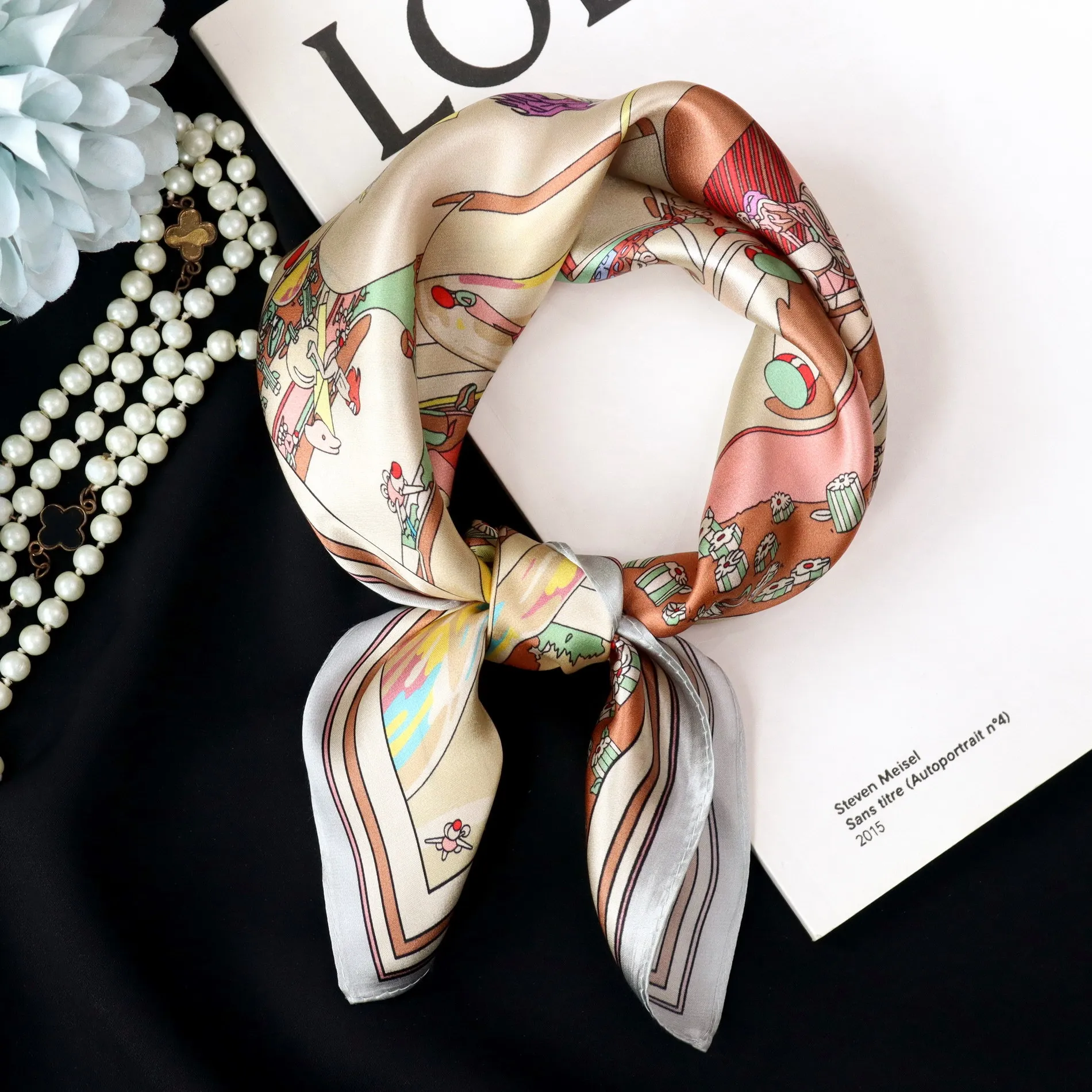 Мягкий шелковый шарф, роскошные дизайнерские квадратные банданы, шали, весенне-летние шарфы для женщин, платок Femme Lover, подарок для мамы