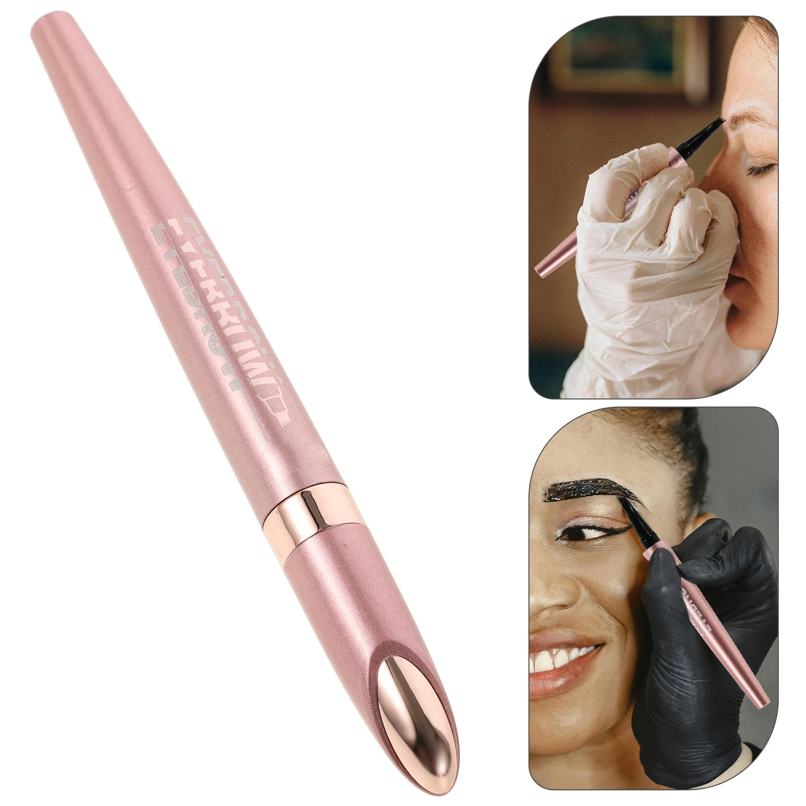 

Rose Gold Four Fork Microblading Eyebrow Pencil Waterproof Liquid Tattoo Makeup Pen Longlasting Smudgeproof Eyebrow Pencils