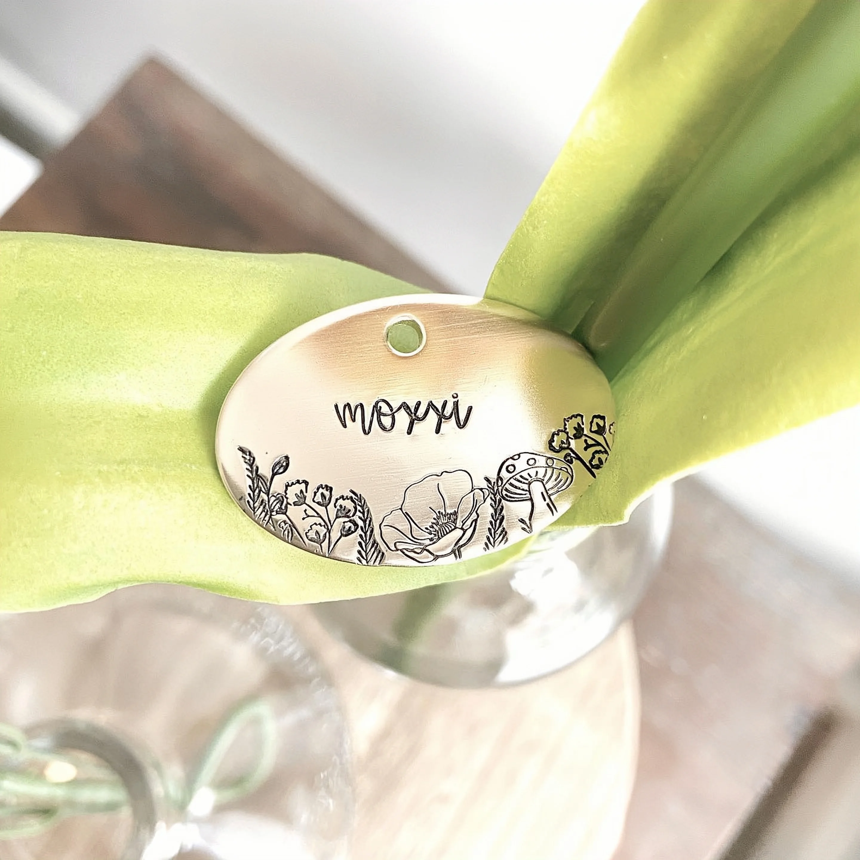 Metal Stamping Jewelry Making Supplies Mushroom with Dots Metal Design Stamp for Metal, Jewelry (8mm)