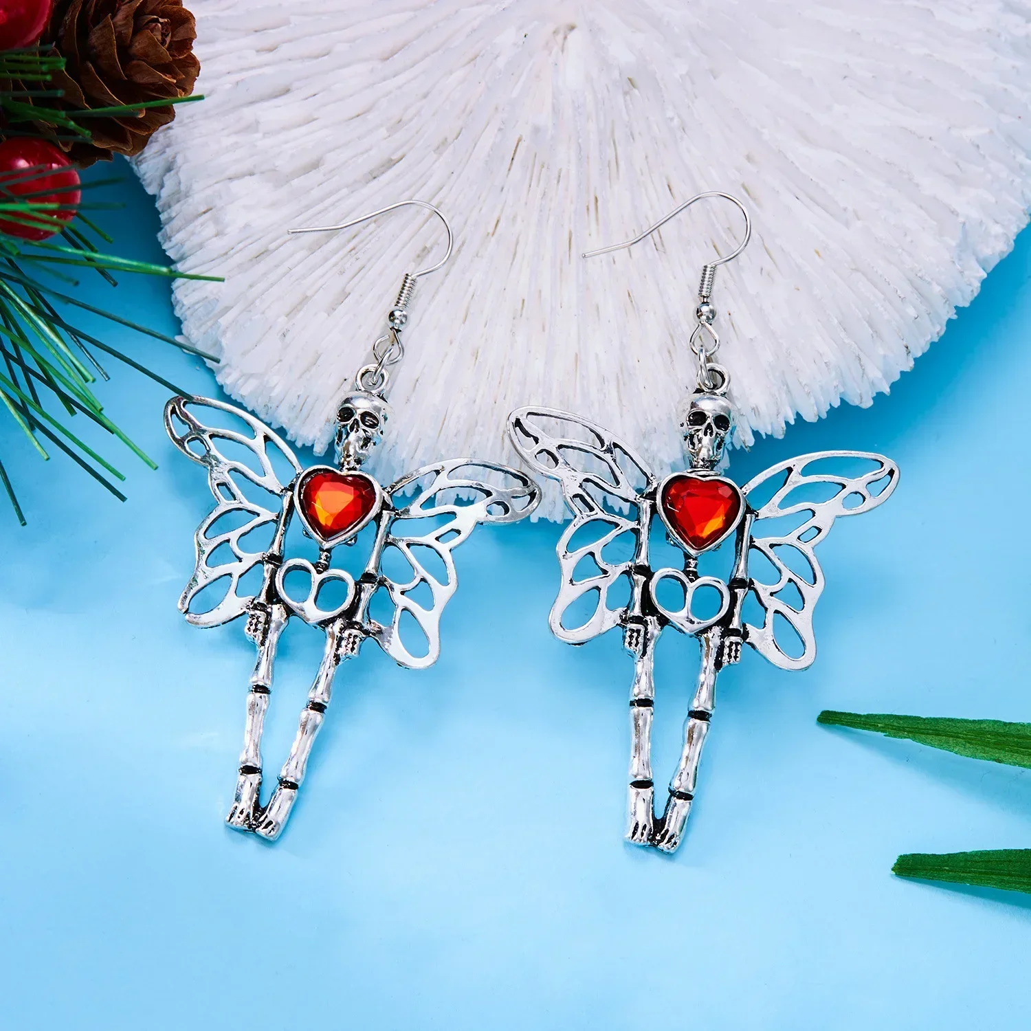 

Skull Wing Earrings Halloween Skull Skeleton Earrings Wholesale Korean Fashion Demon Slayer 2024 Amazon New Brincos Aesthetic