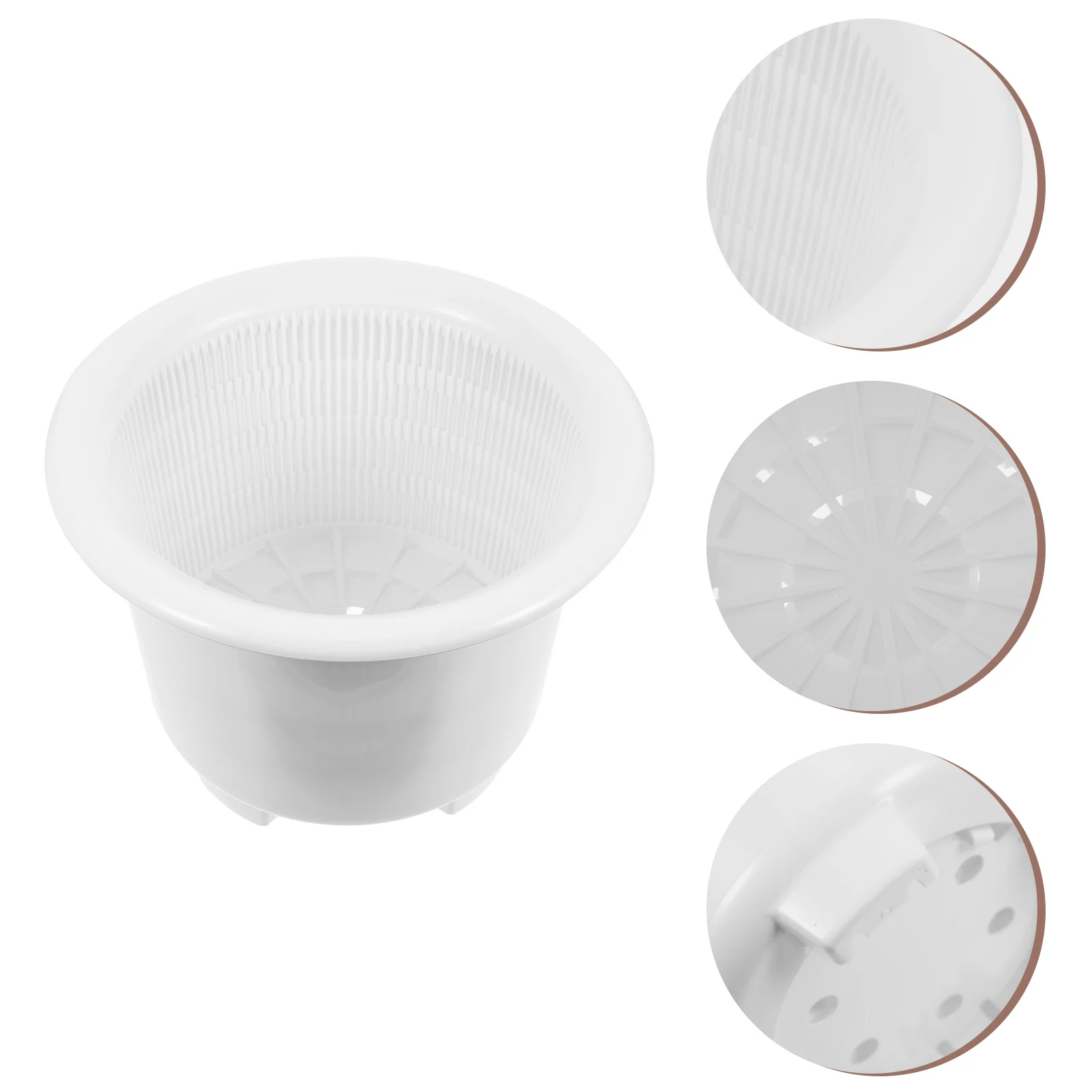 

1 Set Plastic Double Layer Flower Pots Durable Multipurpose Gardening Pot For Orchid Planting Nursery Container Outdoor Garden