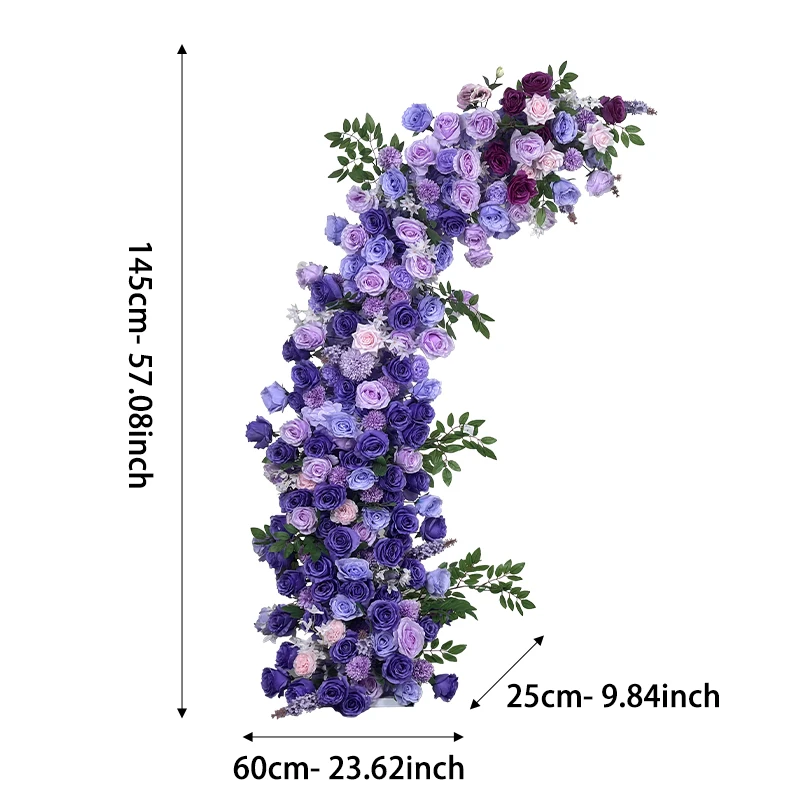 Arc de Corne de Taureau Violet pour Cérémonie de Proposition de Mariage, Ensemble de Photographie sur Scène, Flux de Simulation de Gand