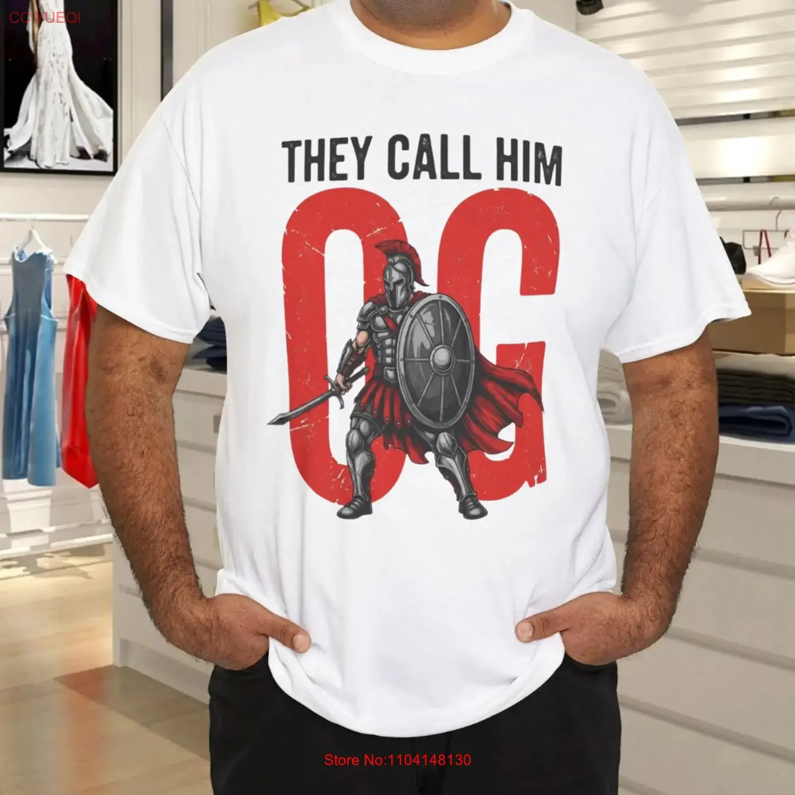 They Call Him OG Spartan Ancient Greek Gladiator T Shirt vintage Washed Soft Slightly Casual Versatile fashion Comfortable