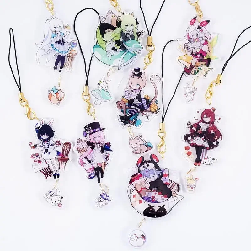 Honkai Impact 3rd Elysia Childlike Wonderland Acrylic Keychain For IPhone/Xiaomi/Huawei Mobile Phone Case Key Chain Cover Hang