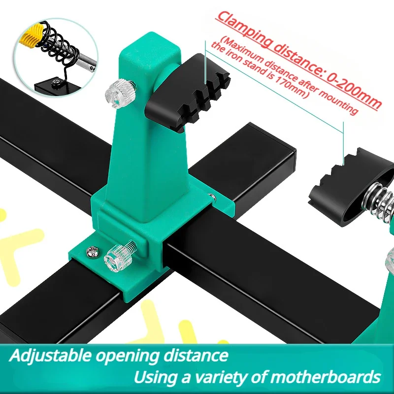 Nuovo strumento di supporto per circuito stampato con supporto PCB regolabile 360 ° Strumento di riparazione per saldatura a rotazione Strumento di