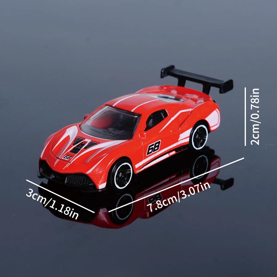 Cool Mini Alloy Supercar Model Toy Car, Alloy Body, Display Box Available for Purchase, Full of Details, Cool Red and White Color Scheme, Suitable for Home Decoration | Desktop Decoration Display, Car Enthusiast Collection | Play with It, a Great Gift Choice for Birthdays & Holidays (Christmas, Halloween)