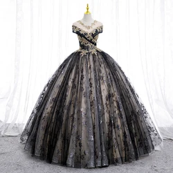 Maria Novia Black Quinceanera Dresses Ball Gown  15 Quinceanera Dresses 2024 Elegant Anniversary Dress Customized