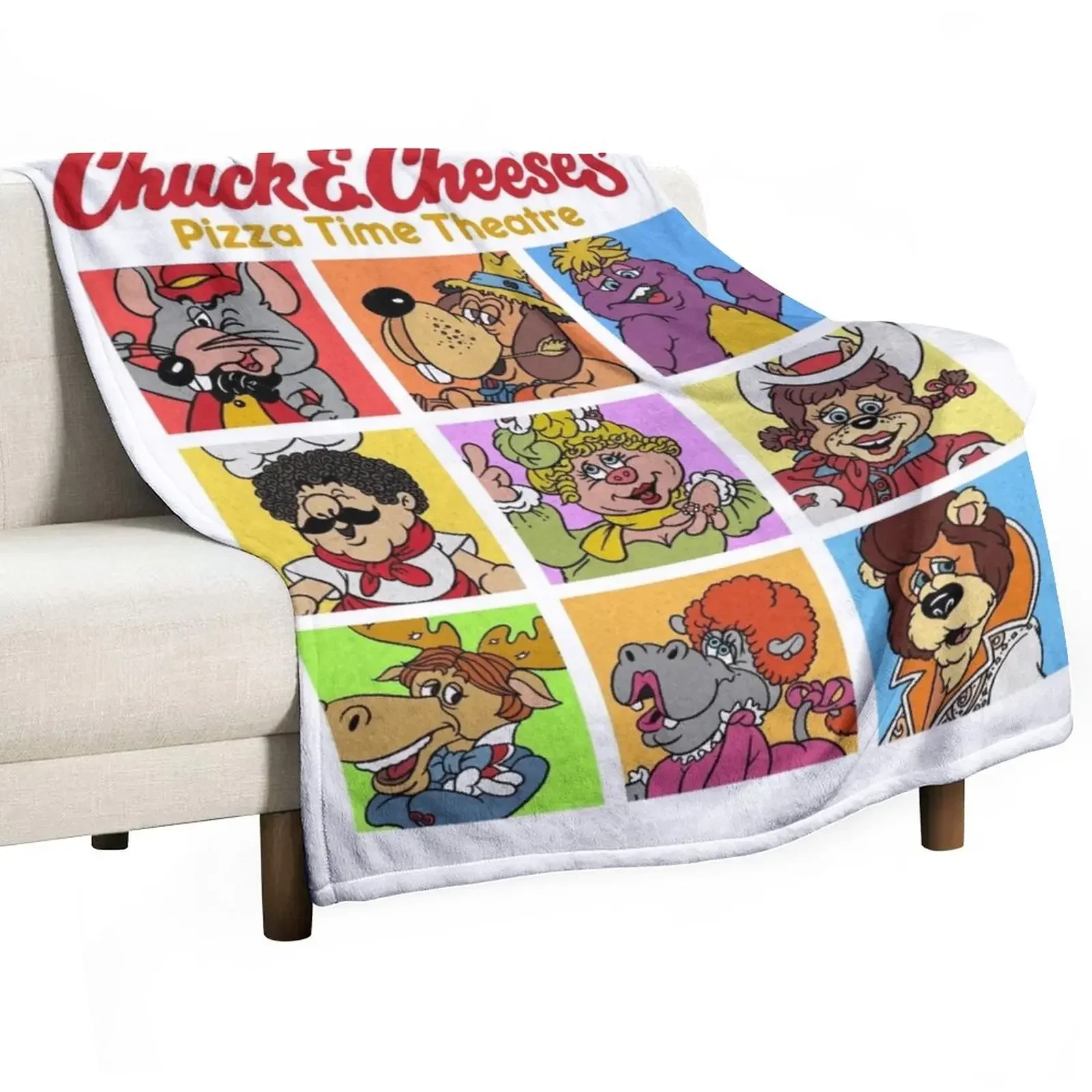 

Your Favorite 80s Animatronic Monstrosities from Chuck E. Cheese's Munch's Make Believe Band Throw Blanket Furry Blankets