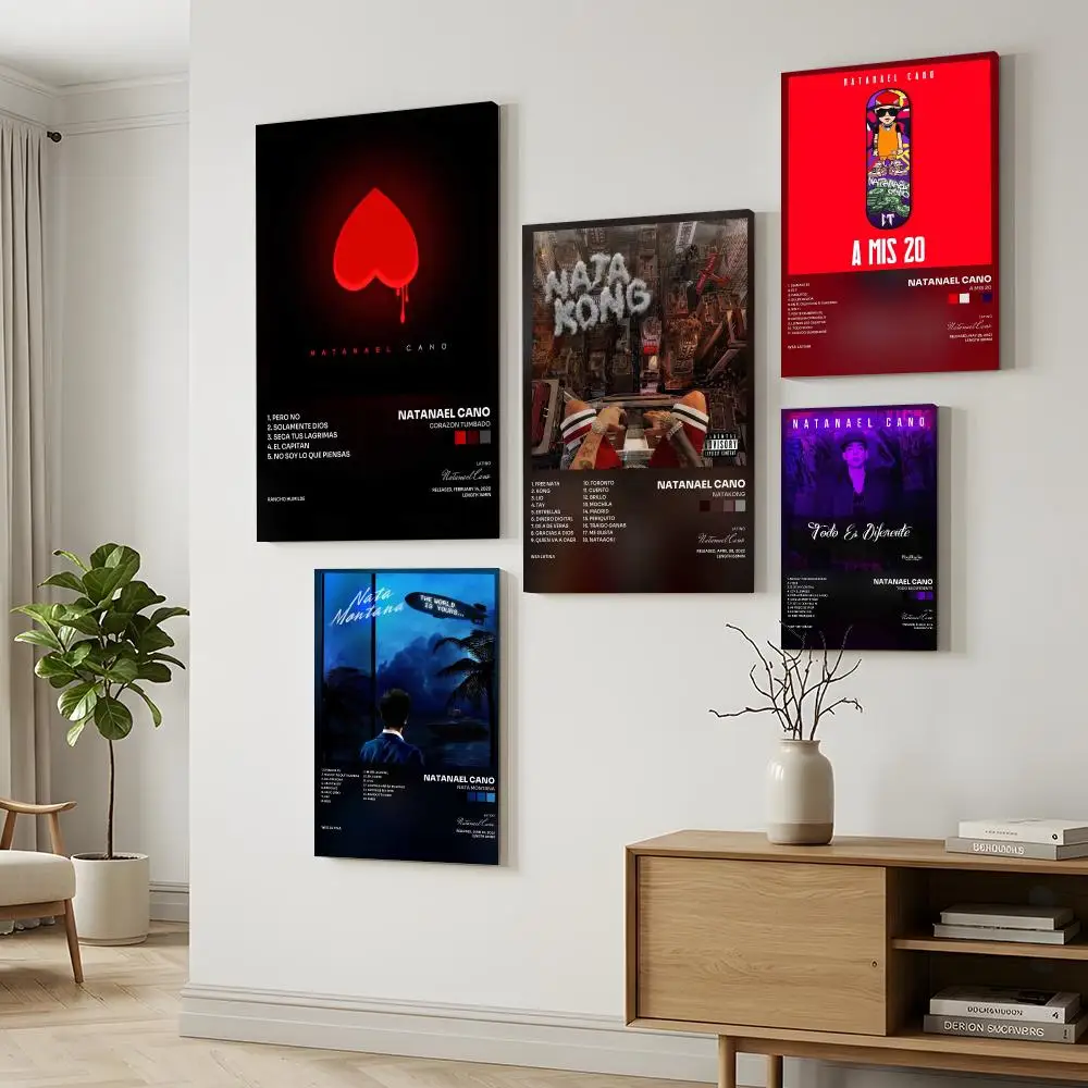 Pop Singer N-Natanael Cano Framed Wall Painting Canvas Wall Prints for Bedroom Living Area Office Hanging Picture Decor