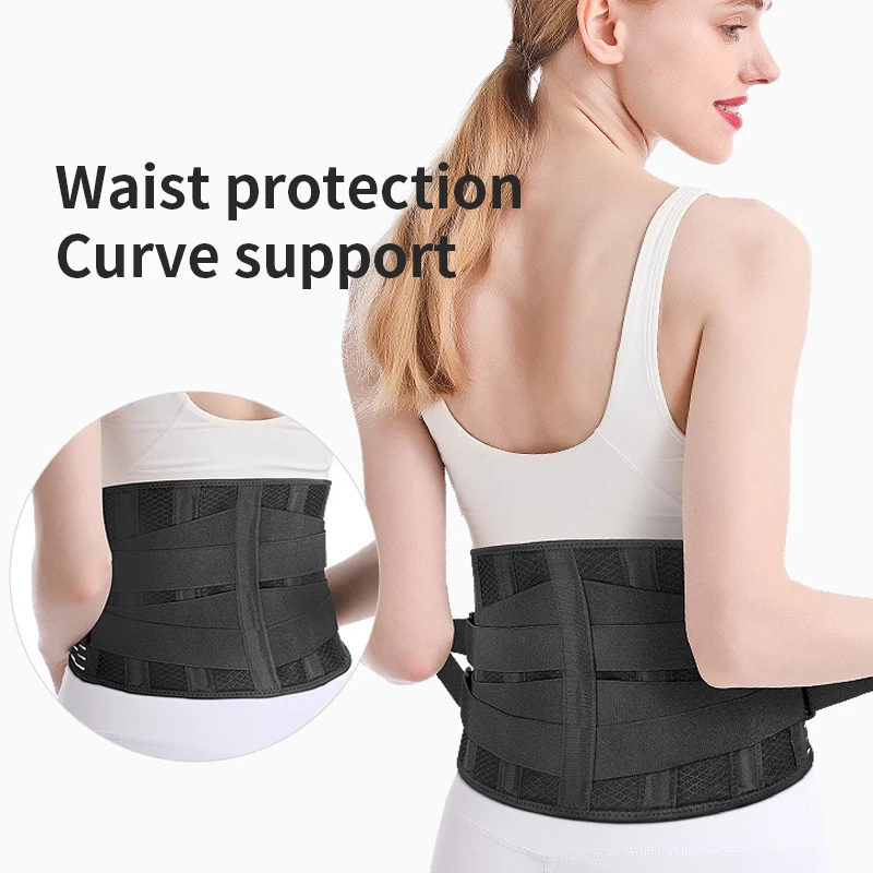 Double Pull Back Lumbar Support Belt Waist Orthopedic Brace Men Women Corset Spine Decompression Waist Trainer Pain Relief