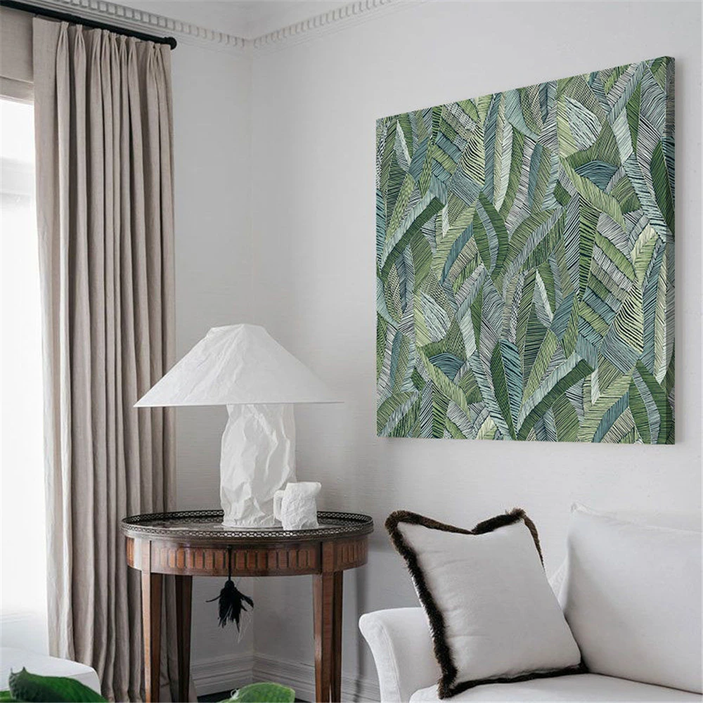 custom Photo Abstract Embroidered Leaves Wallpaper for Wall Covering  living room bedroom mural Stickers wall papers home decor