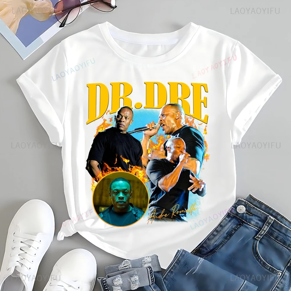 DR. DRE Printed T-shirt Top Andre Romelle Young Neutral Trend Harajuku Short Sleeve Unisex Shirt Graphic Oversized T-shirt