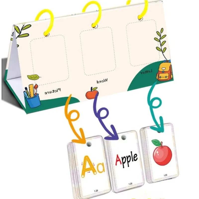 Words Spelling Games Educational Learning Cards Alphabet Learning Pocket Chart Reusable Learning Tool for Home School Classroom