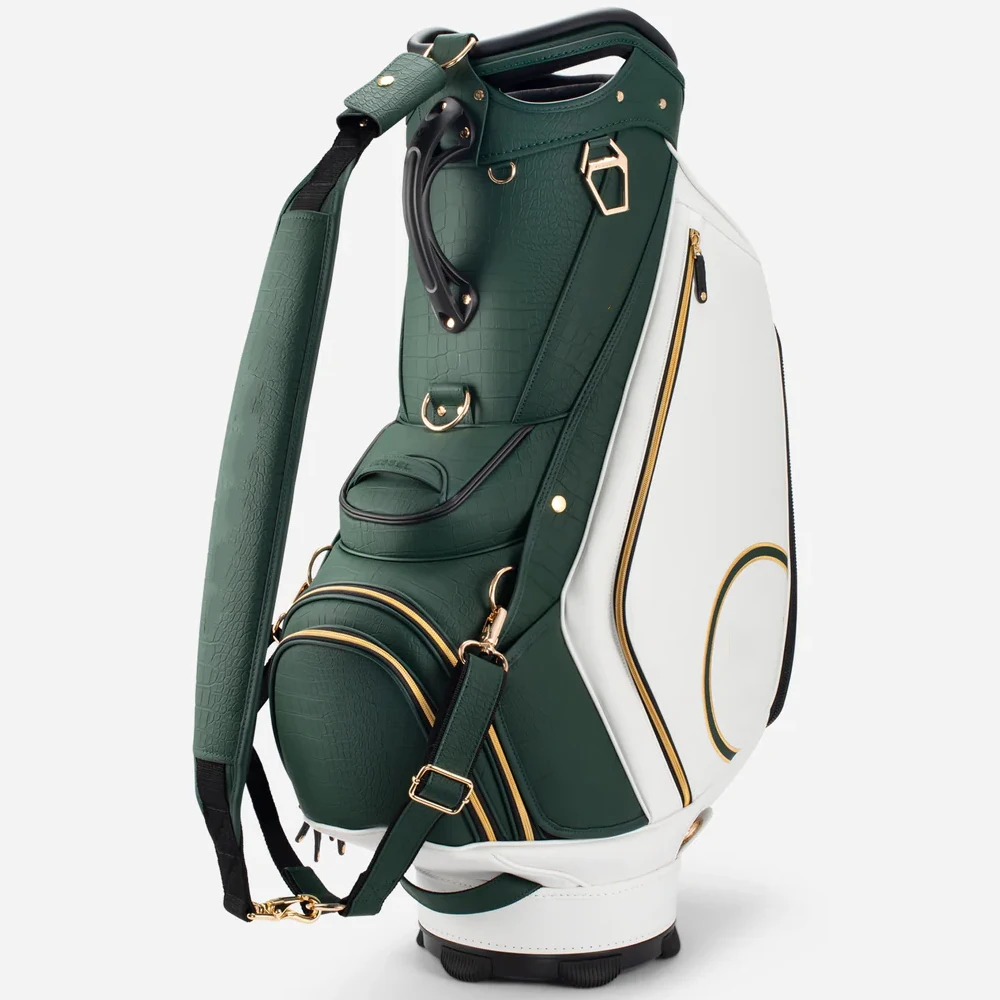 Wholesale Custom Logo Black PU Leather Waterproof Golf Staff Bags Attachment Cover Golf Cart Bag