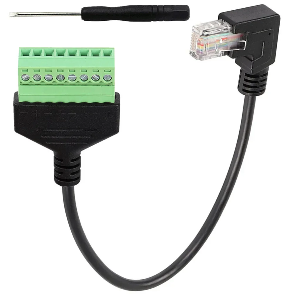 

1 шт. для RJ45 на 8-контактный адаптер с винтовой клеммой, сетевой кабель, удобный клеммный блок без пайки, простая установка