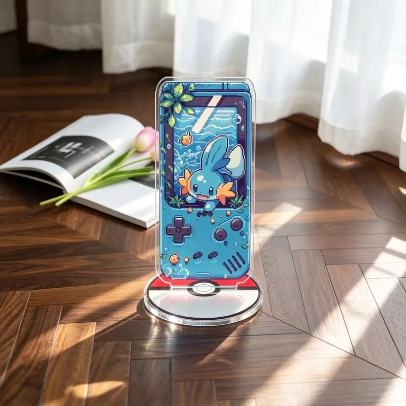 Standing Sign for pokemon Mudkip Bulbasaur Squirtle Pikachu Acrylic Desktop Stand Decorating Self Made Collection Toy Fans Gift