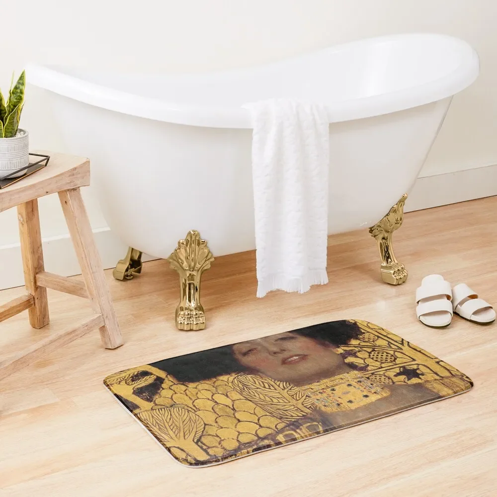 

Judith I - part 1 by Gustav Klimt Gold Bath Mat Bathroom Carpet Floor Toilet Mat