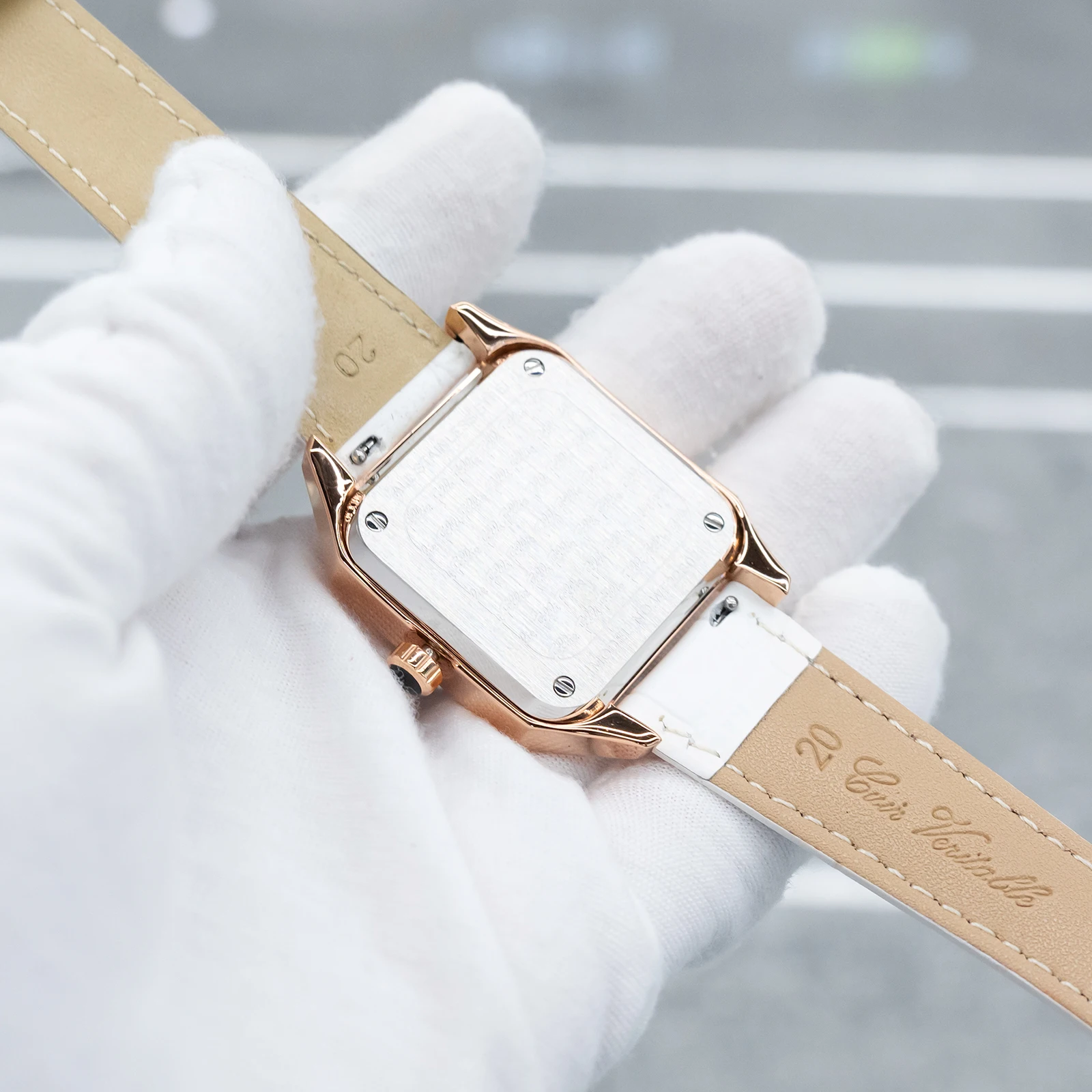 ساعة FolliFollie Equisite الماسية الكاملة للنساء أوتوماتيكية بحزام من جلد العجل باللون الذهبي الوردي ومينا مقاومة للماء 34 ملم للسيدات #4