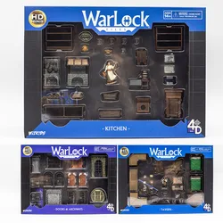 Wizkids Warlock Tiles Accessories Miniature Doors Archways Kitchen Tarven Board Games Toy Hobby Collectibles Children Gifts