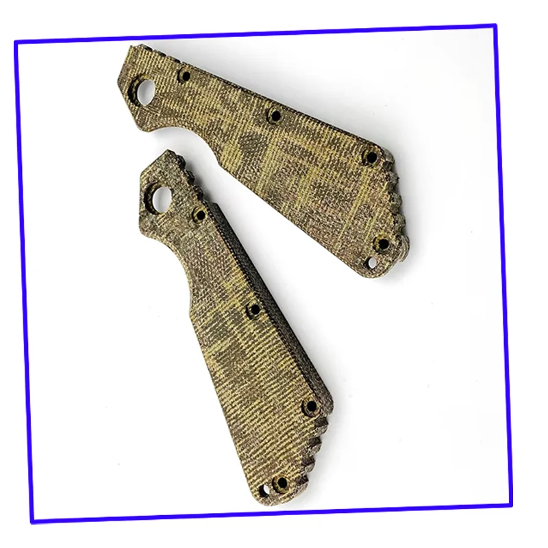 ナイフ亜麻マイカルタハンドルパッチスケール本物のストライダー SMF 旧バージョンナイフ DIY メイキングパッチ