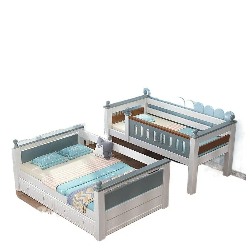 All solid wood upper and lower beds Thickened and bold bunk beds Upper and lower beds Second-layer rubber wood