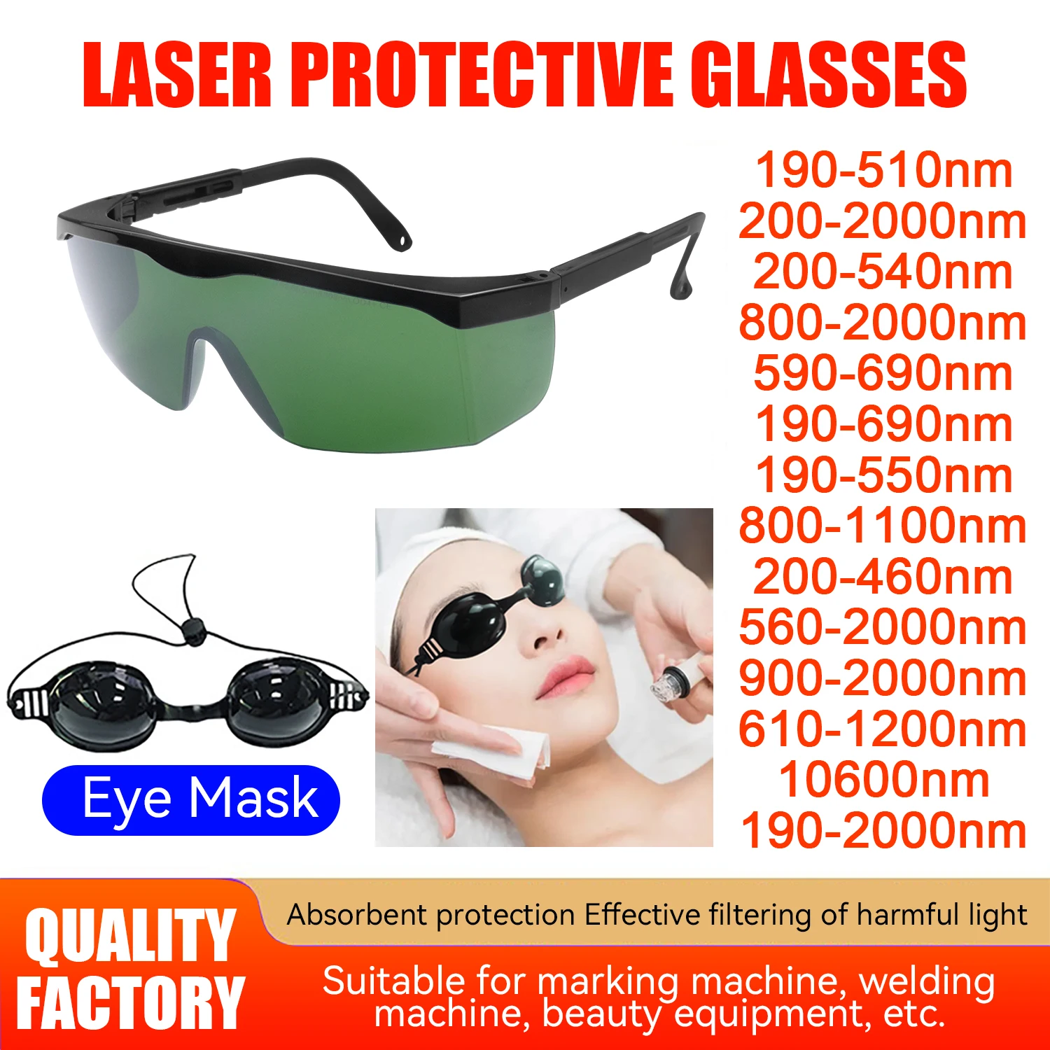 Gafas de Protección Láser, Gaf - Laser Safety Goggles reseña y precio