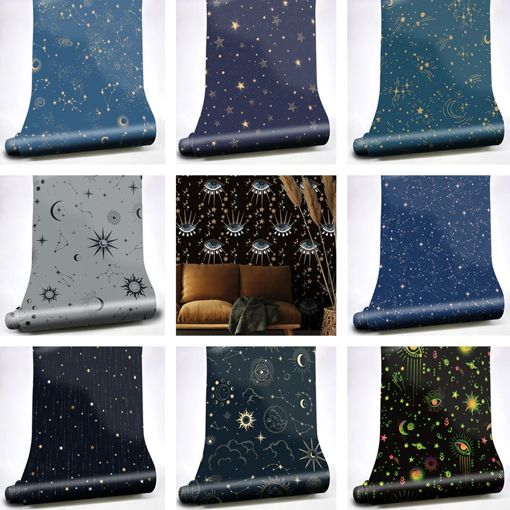 

Starry Sky Galaxy Wallpaper Space Star Waterproof Self Adhesive Contact Paper Bedroom Vanity Dresser Drawer Liner Home Decor