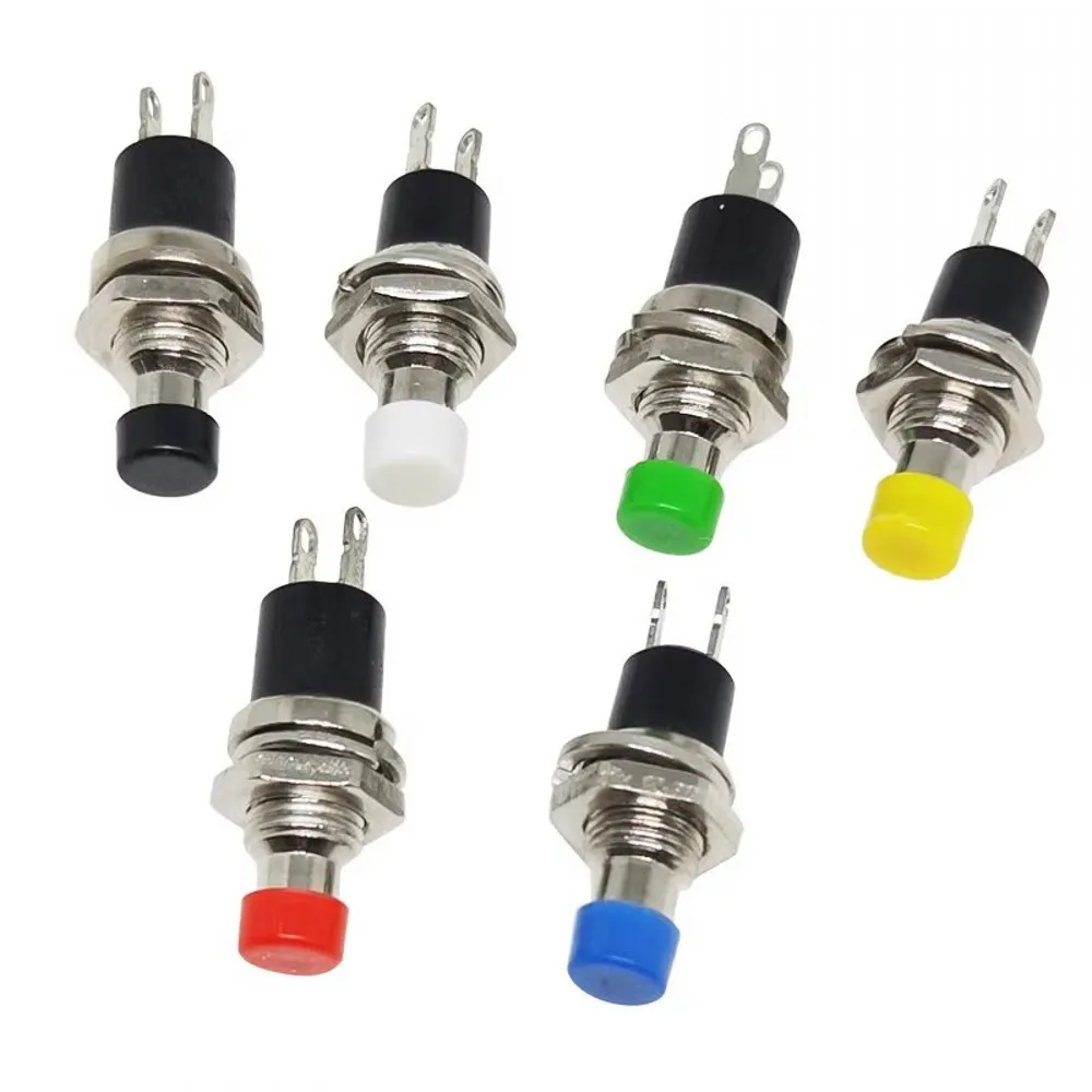 100 PCS 7MM,Mini Round Momentary Push Button Switch Press The Self-Reset,Normally Open 1NO,Normally Closed 1NC,Micro Switchs