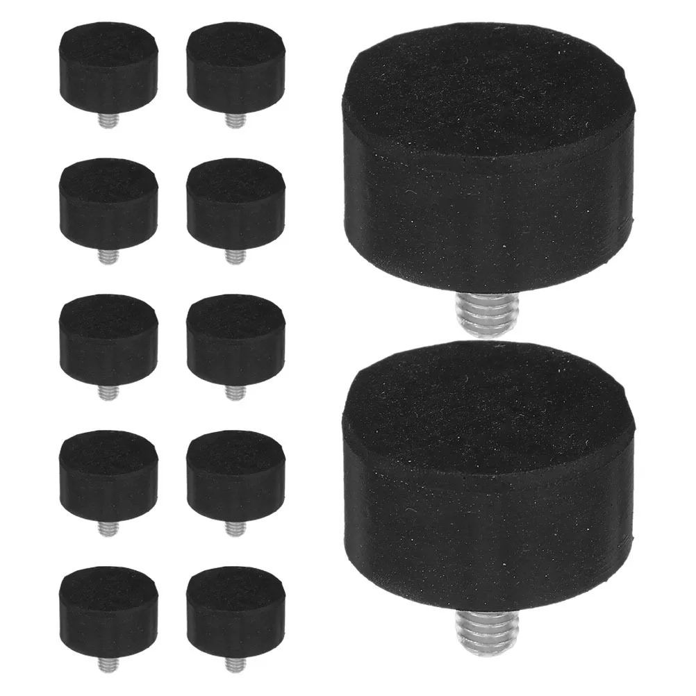 

12pcs Furniture Levelers Adjustable M6 Threaded Anti-Slip Rubber Feet For Tables Chairs Cabinets Heavy Duty Leveling Legs