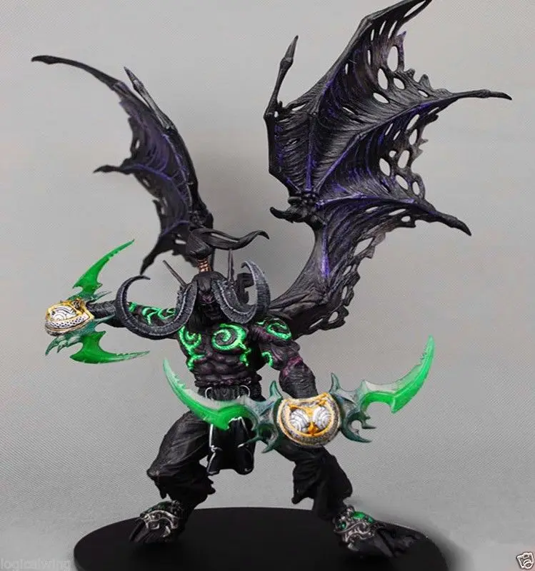 11.5inch Game WOW Demon hunter Form ILLIDAN Devil DC05 STORMRAGE Deluxe Collector Boxed Figure Collectible Model