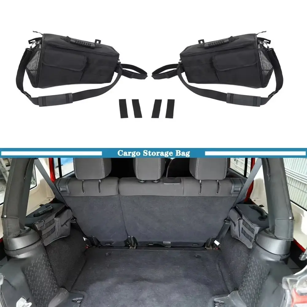 

Для Jeep Wrangler JK 2007-2017 JL 2018-2023 4-дверный багажник автомобиля, сумка для хранения багажника, органайзер, аксессуары для интерьера