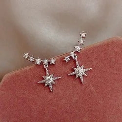 CAOSHI Exquisite Star Earrings for Women Graceful Lady Wedding Accessories with Brilliant Cubic Zirconia Fashion Female Jewelry