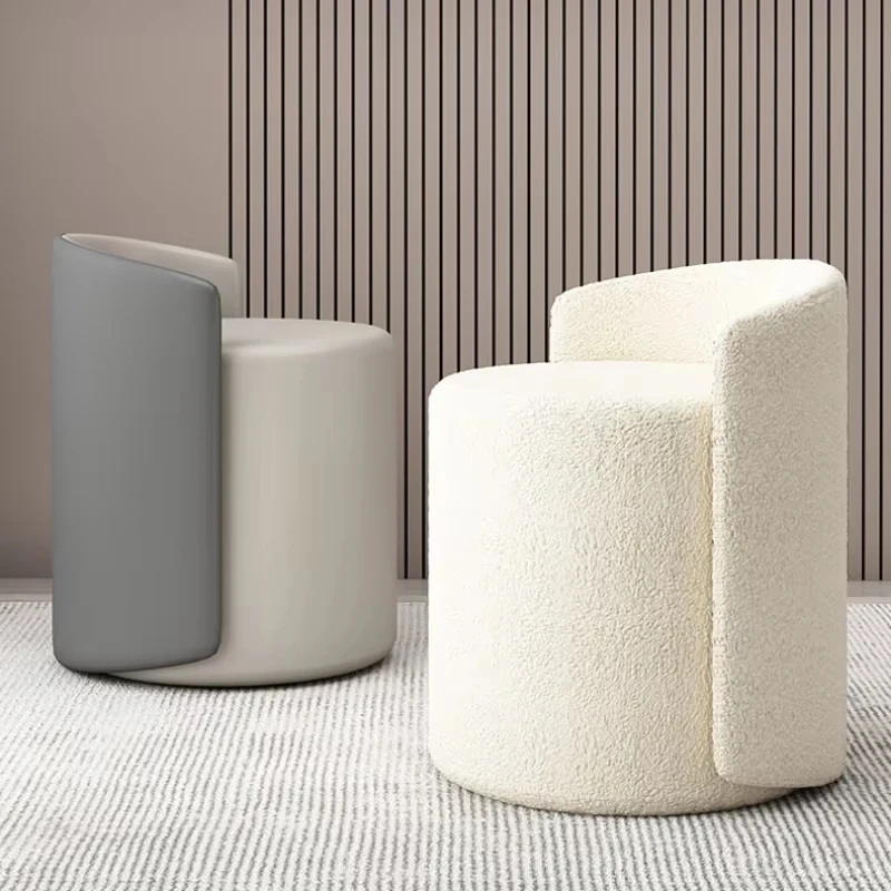 Italian Simple Dining Chair Bedroom Makeup Chair with Backrest Small Dressing Stool Stool Dresser Chair Comfortable Seating