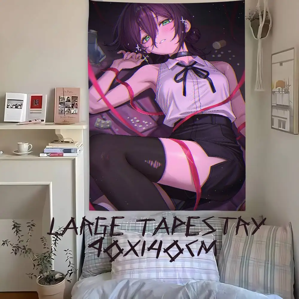 New Movie Pretty Hot Girl Reze Tapestry Decoration Bedroom Dormitory Background Cloth Holiday Home Living Room Club Tapestry