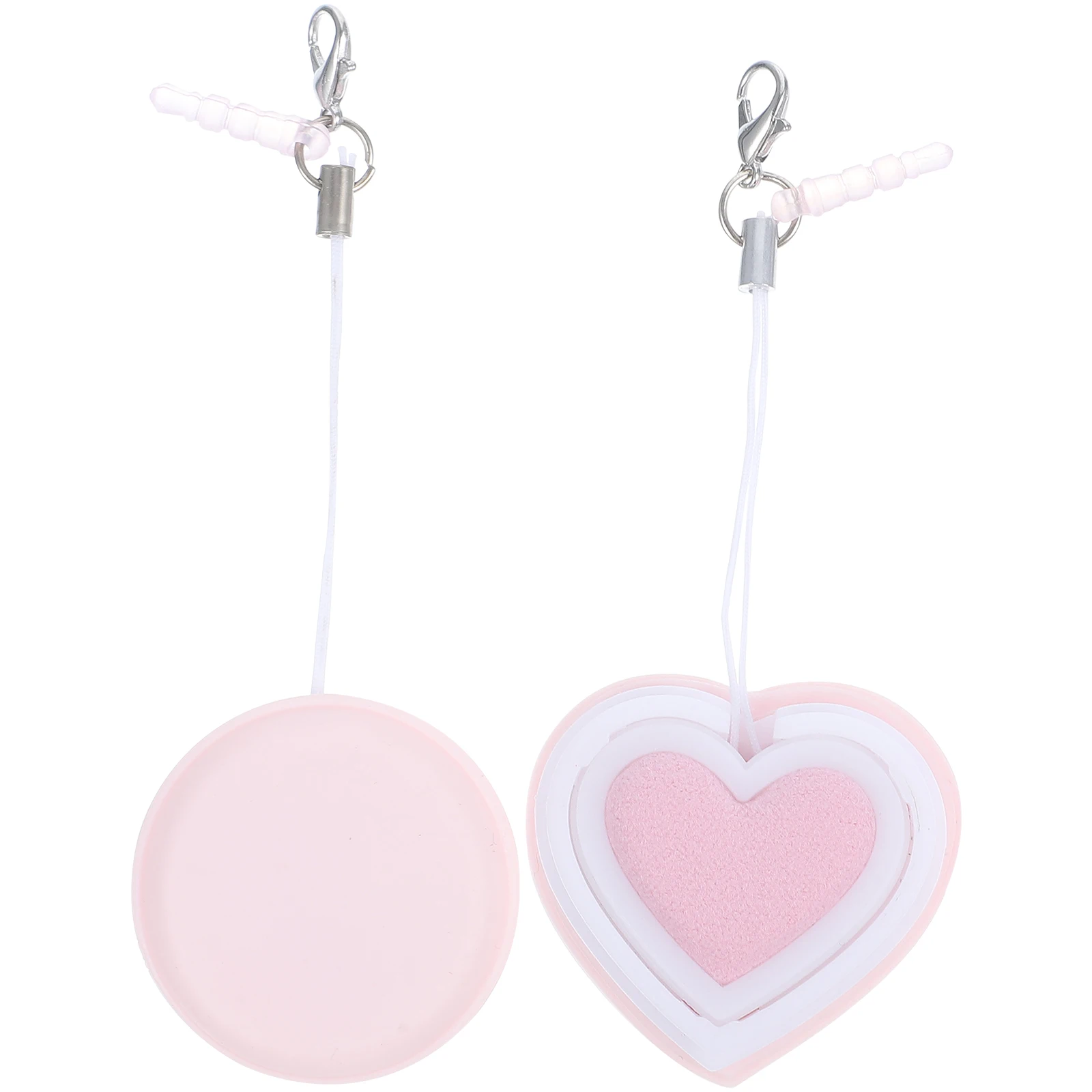 

2pcs Pink Heart Shaped Deer Cloth Phone Screen Eyeglasses Camera Lens Cleaner Portable Wipes Tool For Mobile Devices