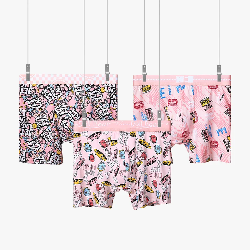 

5PCS Men's cotton briefs, men's antibacterial boxers, personality, comfortable, breathable, printed, men's athletic shorts,