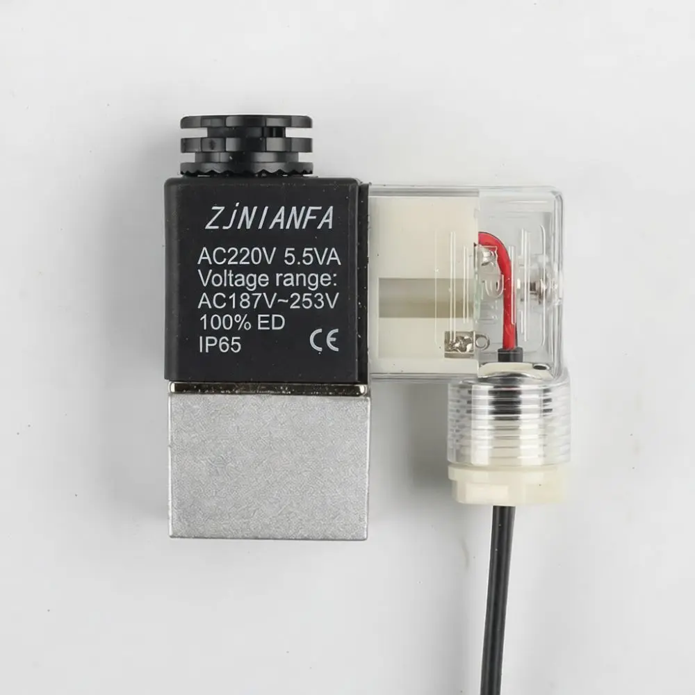 Replacement Air Compressor Solenoid Valve With Check Valve For Oil Free Silent Pump Air Flow Management Device