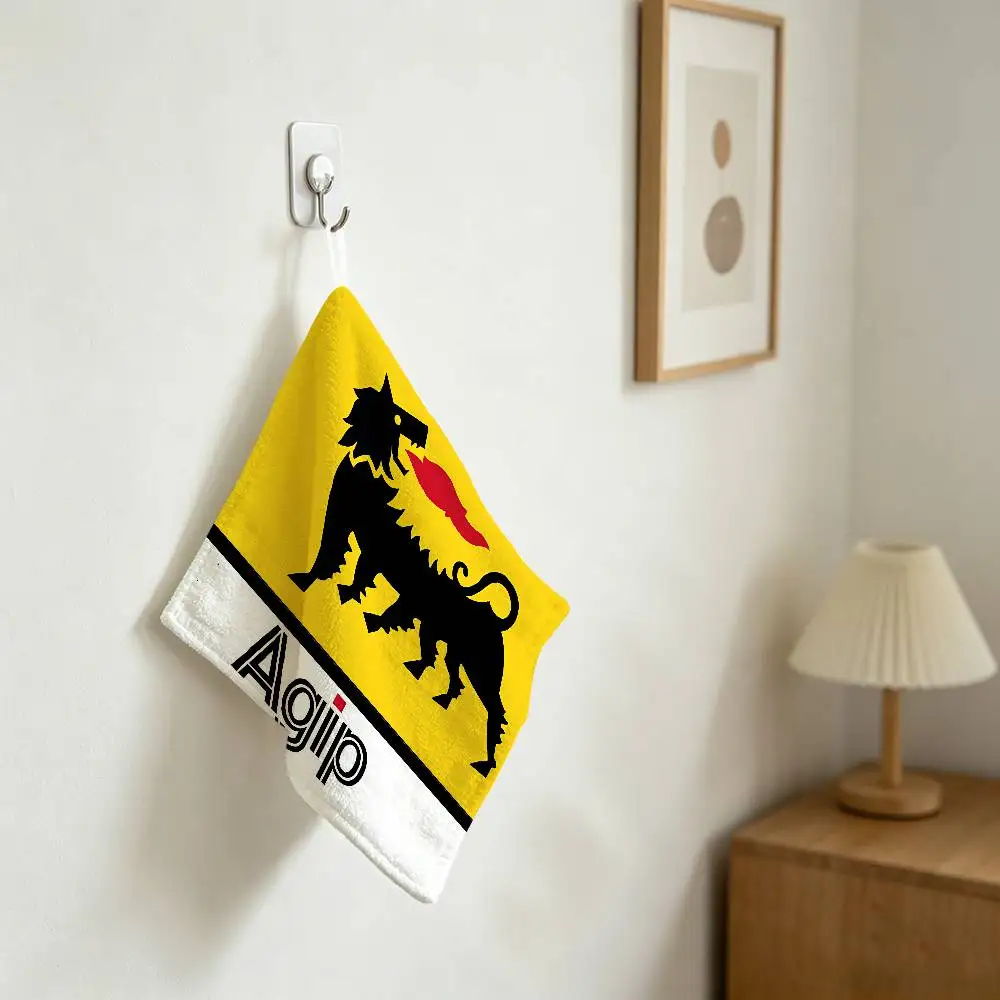 A-Agips-S E-Eni-S Racing Car Polyester Cotton Hanging Kitchen Towel, Soft Hand Wiping Towel, Reusable For Kitchen Bathroom Home