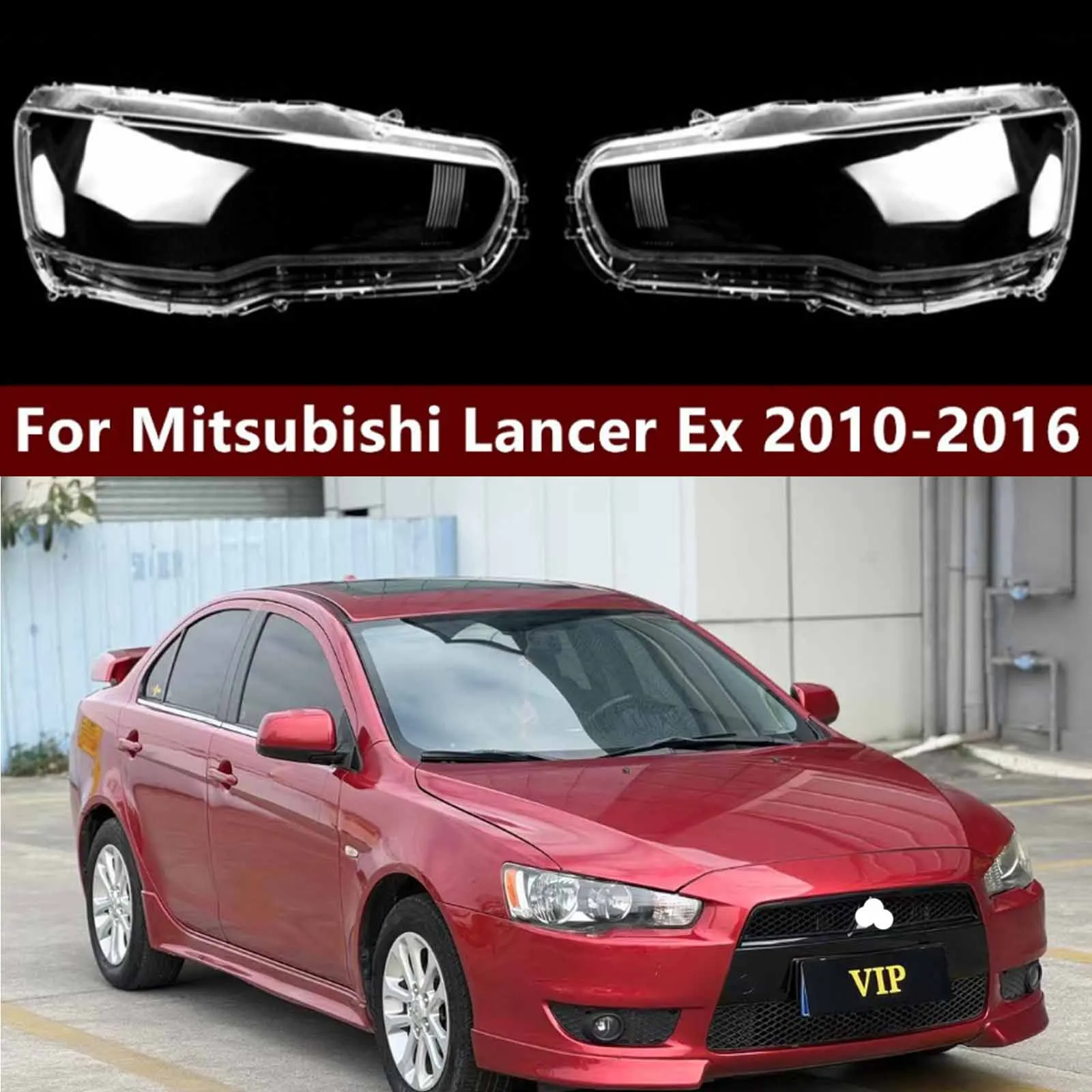 Replacement Headlight Lens Cover Shell Transparent Lampshade For Mitsubishi Lancer EX 2010‑2011 2014‑2016 Auto Accessories