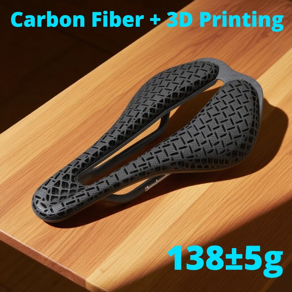 

ULLICYC 3D Printed Bicycle Saddle Ultralight Carbon saddle 242*136mm 138g Bike Saddle for MTB Gravel Road Bike Seat bicycle part