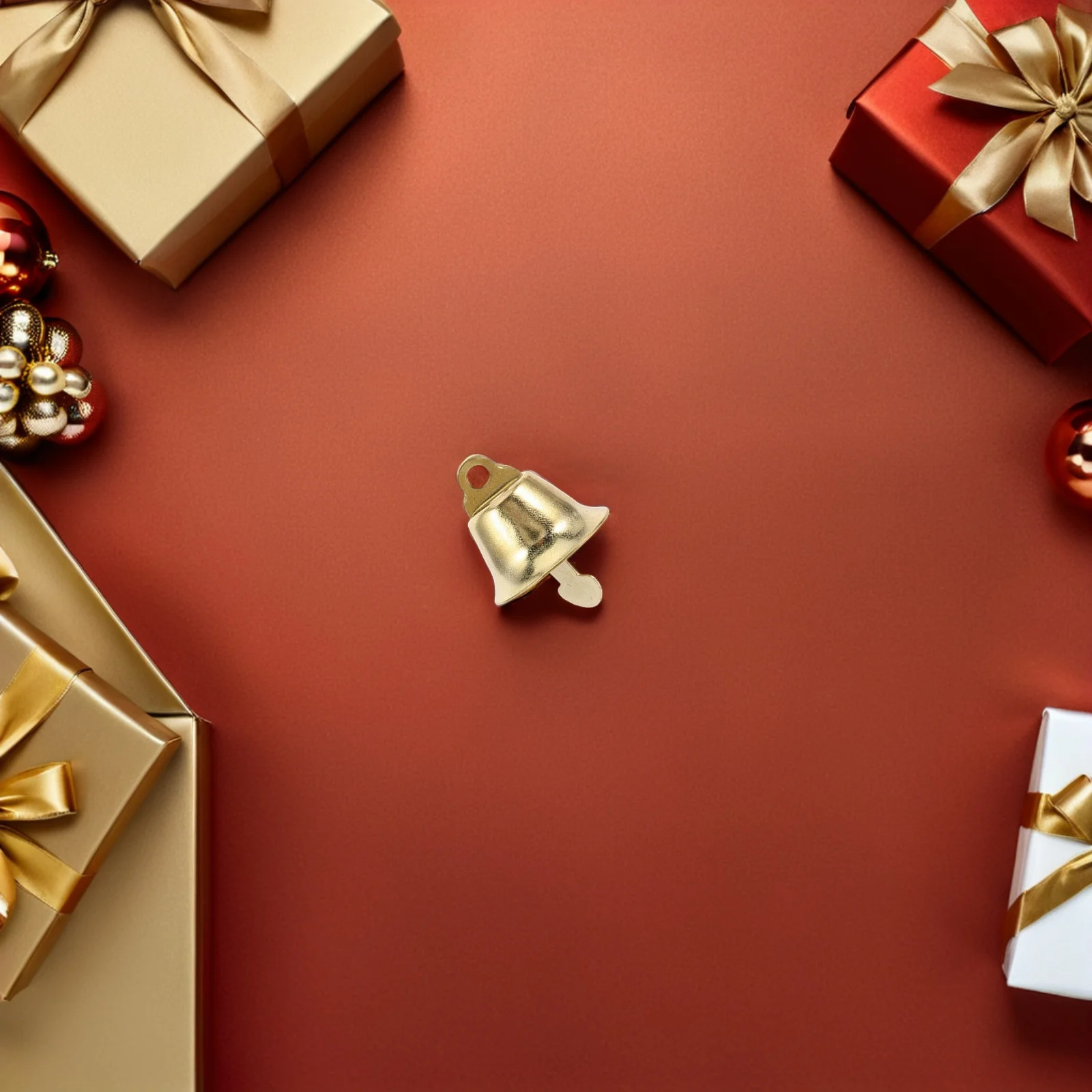 

200Pcs Mini Christmas Bells Golden Open Trumpet Shape Small Bells for DIY Wind Chimes Ornaments Bell Ornaments