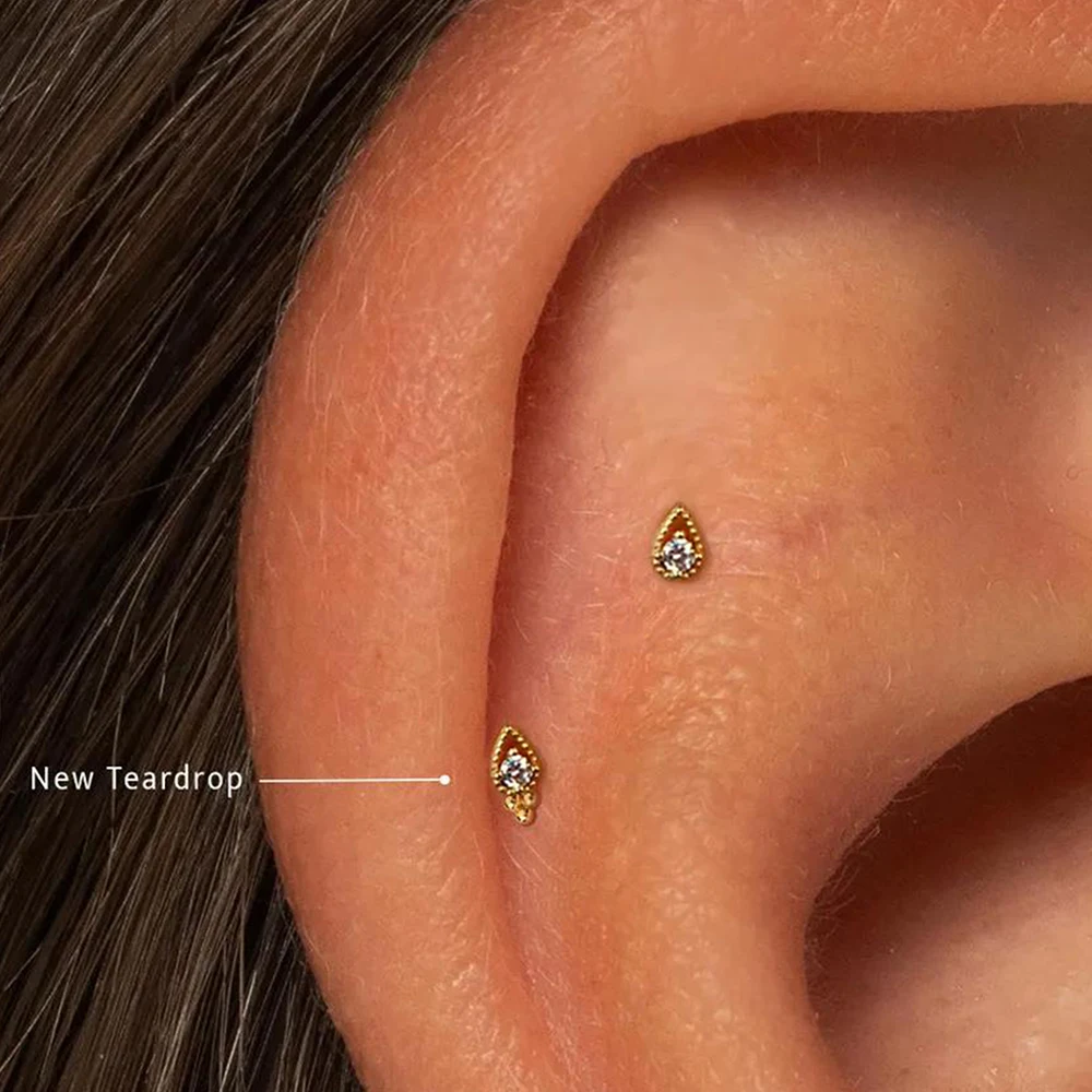 AIDE1 Pc  925 Sterling Silver  - Tragus Flat Back 评论和价格