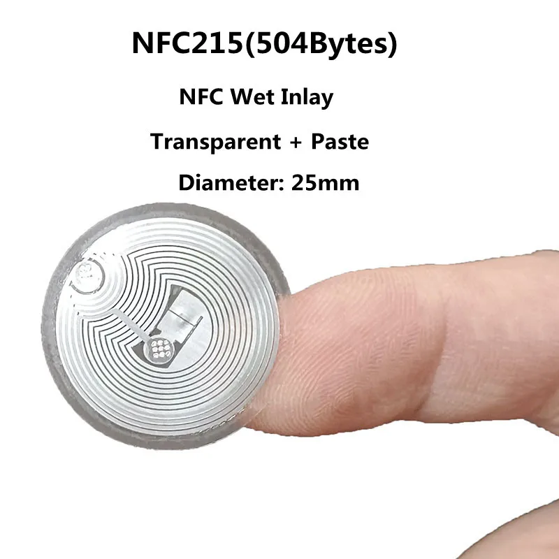 10/50pcs Ntag215 NFC Tag 13.56MHz ISO14443A Sticker Wet Inlay Ntag 215 NFC Phone Available RFID Tags Stickers Adhesive Label