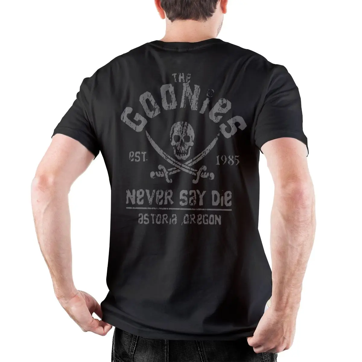 Awesome The Goonies Never Say Die T-Shirts for Men Crewneck 100% Cotton T Shirt Short Sleeve Tees 6XL Clothing