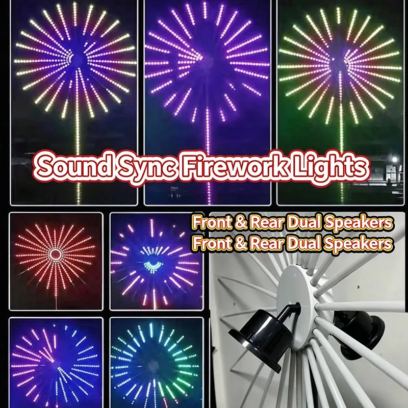 2026 Programmable Electronic Firework Lights, Custom Pattern Supported, Waterproof Frost Resistant New Year Ornament Lamp