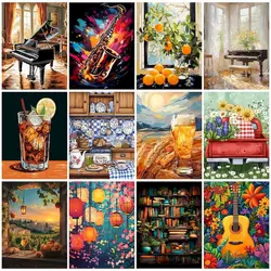 RUOPOTY-Paint By Number Adult Kit,Home Decor Items,Handpainted,Oil Painting,On Canvas,Framed,Wall Art Picture,Drawing By Numbers