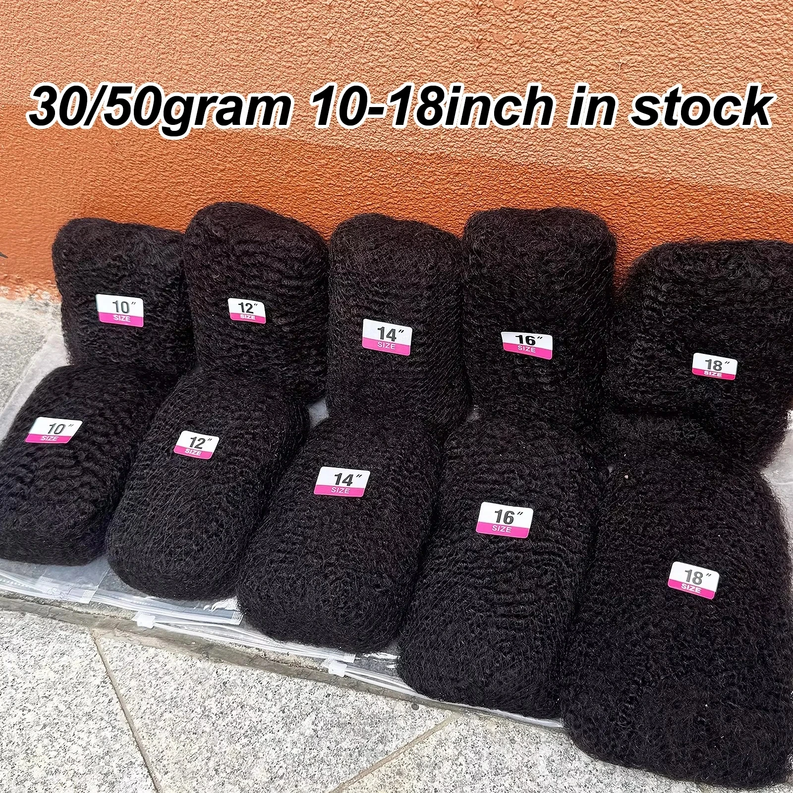 30g/50g 4C Afro Kıvırcık Toplu - Water Wave Bulk Human Hair For Braiding incelemesi ve fiyatı