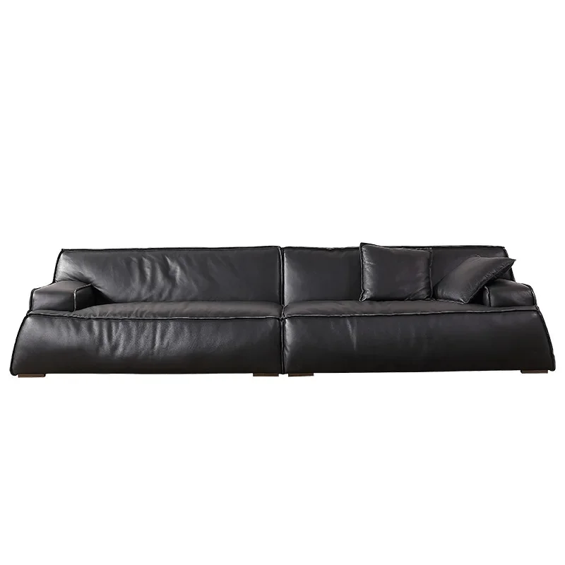 

Sofa, genuine leather, first layer of cowhide, straight row